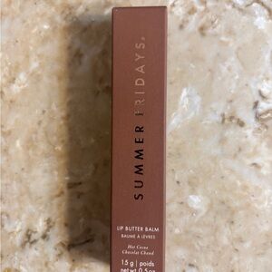 Summer Fridays Lip Butter Balm in Brown Packaging - Hot Cocoa Shade